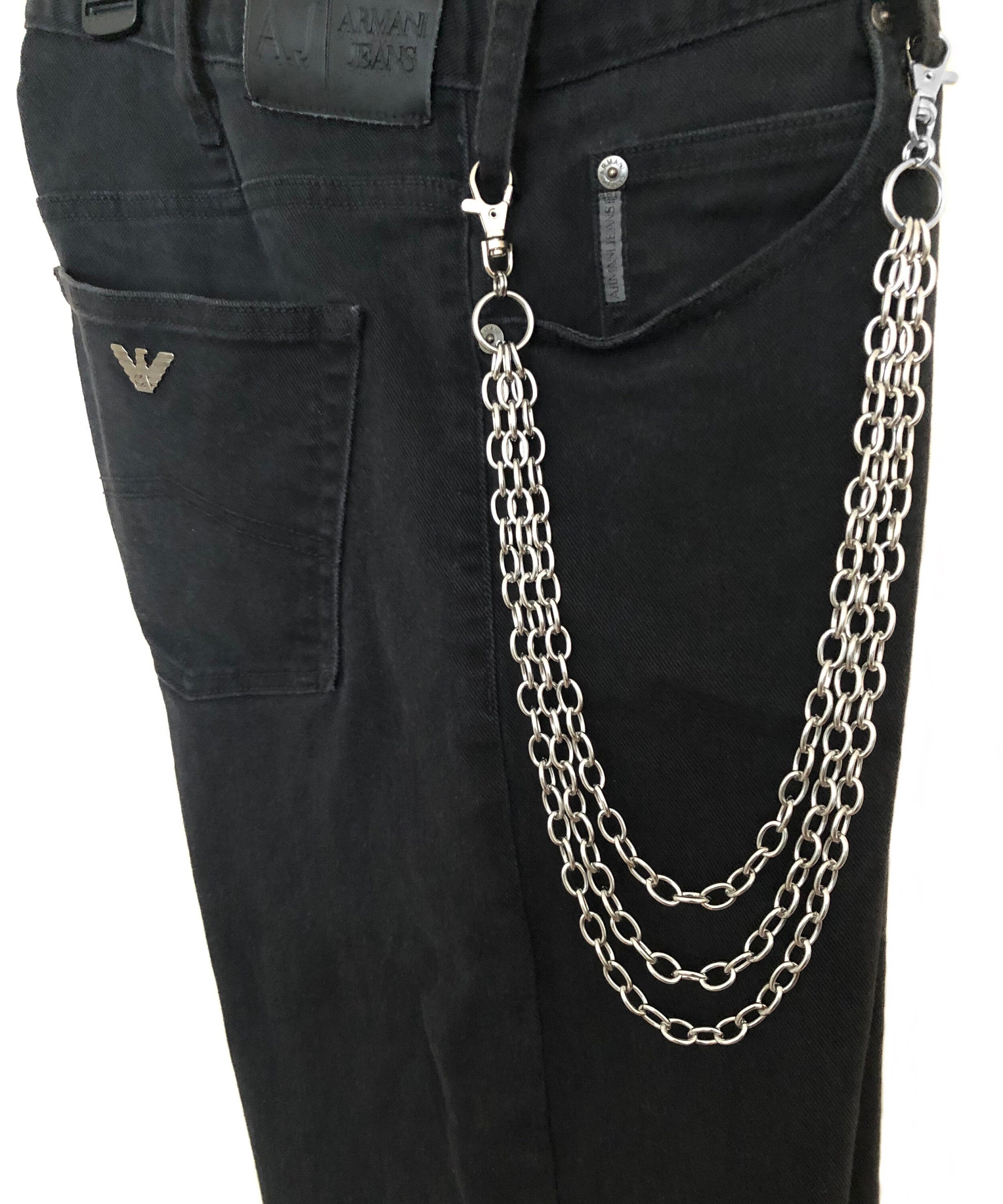 21" Inches 54cm Fashion Chain Wallet 9mm Triple Rolo Silver Shiny Color Stainless Steel Cable Unisex Customisable Tarnish Resistant Strong